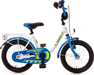 Polizei Kinderfahrrad 14 Zoll Fahrrad mit Rücktrittbremse ab 3 Jahre