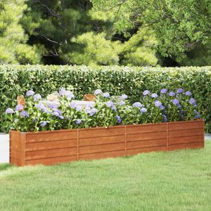 Zardzewiałe podwyższone łóżko 320x40x45 cm stal Corten