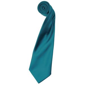 Premier pánska saténová kravata, jednofarebná (2 ks/balenie) RW6934 (jedna veľkosť) (petrol)