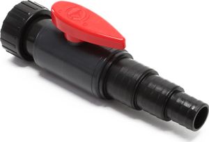 Náhradní díl SunSun pro tlakový jezírkový filtr CPF-15000 Kulový ventil se šroubovacím kroužkem Ø 58 mm, uzavírací kohout včetně stupňovitých hadicových trysek pro tlakový jezírkový filtr
