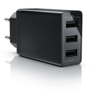 Aplic USB-Ladegerät 6000 mA, 3-Port Netzteil mit Smart Charge + Solid Charge 30W, max. 6000mA