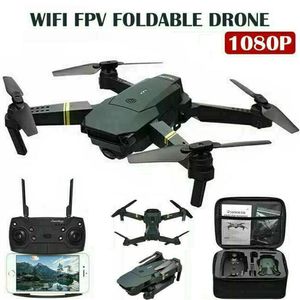 Faltbar WIFI FPV Drohne mit 4K HD Kamera Zweifachkamera Mini Selfie Quadrocopter RC Drohne Sahcwarz