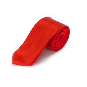 Oblique Unique Krawatte Schlips schmal Binder Style - rot