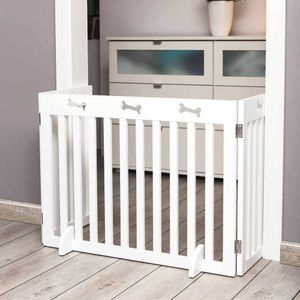 TRIXIE Hunde-Absperrgitter 3-teilig MDF 82-124 cm Weiß