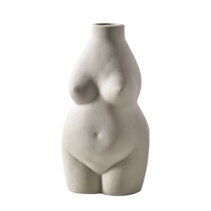 Weiblich Körper Vase Kunst Design Keramik Blumentopf Frau Torso Statue Kleine Vase Weihrauchhalter für Home Office Dekoration Boho Dekor