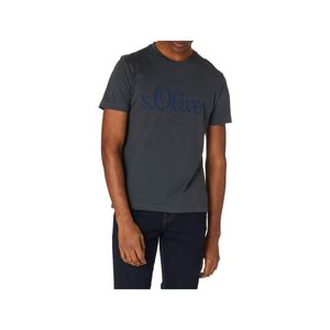 s.Oliver T  Shirt mit LabelPrint Noos  2057432-M-9581GREYBLACK in , Größe