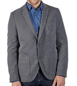 CALAMAR Anzug-Jacke trageangenehmes Herren Modern Fit Sakko Grau, Größe:48