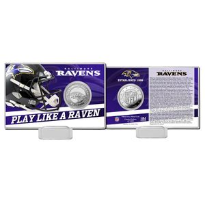 NFL Team History Silver Coin Card - Baltimore Ravens
