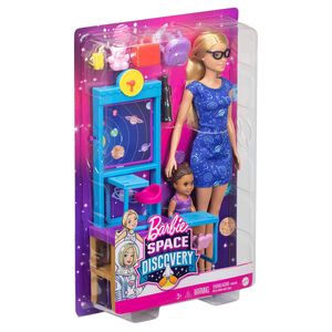 Mattel GTW34 - Barbie - Space Discovery - Spielset mit Puppen und Zubehör, Weltraum Abenteuer, Klassenzimmer