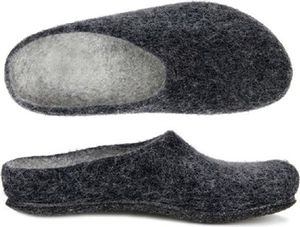 Magicfelt Hausschuhe 709 für Damen & Herren - Pantoffel aus 100% Merino-Wolle Anthra ,47