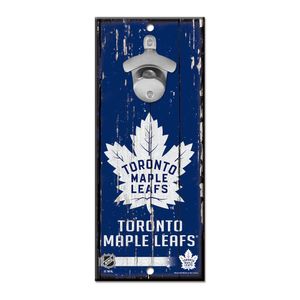 NHL Toronto Maple Leafs Bottle Opener Flaschenöffner Wood Sign Holzschild Holz 30x12cm