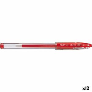 Pilot biros g-3 w/ grip ink de gel 0.5mm rot -12u-.