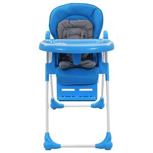 vidaXL Baby-Hochstuhl Blau und Grau