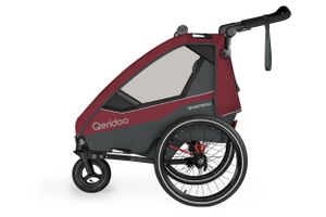 Qeridoo Sportrex2 2022 limited Edition Cayenne Red Fahrradanhänger Kinderkutsche