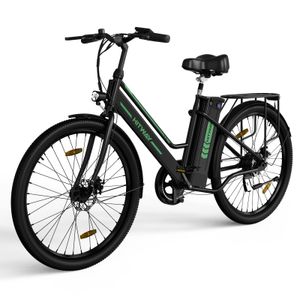 HITWAY E Bike Damen Herren 26 Zoll Elektrofahrräder Pedelec Citybike mit Fahrradpumpe und Fahrradschloss mit 250W Motor 36V 8.4AH Lithium-Ionen-Akku