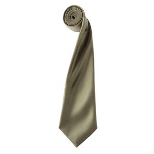 Pánská saténová kravata Premier, jednobarevná RW1152 (jedna velikost) (šalvějově zelená)