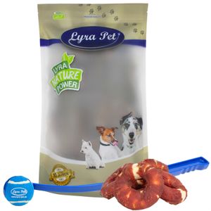 5 kg Lyra Pet® Kauringe mit Entenbruststreifen + Ballschleuder