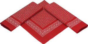 Betz 3er Pack Nickituch mit kleinen Punkten Halstuch Bandana Kopftuch Größe ca. 55 x 55 cm 100% Baumwolle Farbe rot