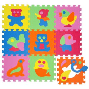 Puzzlematte Spielmatte Tiere Spielteppich Schaumstoff Puzzle Kinderteppich