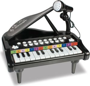 Bontempi elektronisches Klavier mit Mikrofon 30 cm schwarz, Farbe:schwarz
