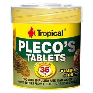 TROPICAL Pleco's Tablets 50ml/30g 11 ks tabletové krmivo pre riasožravé ryby, 6920772