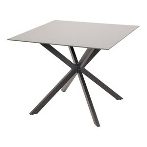 Gartentisch Tisch Tafel CREST 90x90cm Aluminium schwarz quadratisch