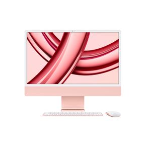 Apple iMac 24 2023 Rosé M3 Chip mit 8-Core CPU 10-Core GPU und 16-Core Neutral Engine 24 256 GB Magic Keyboard mit Touch ID - Deutsch macOS 8 GB Gigabit Ethernet Magic Maus