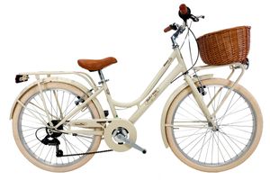 Mädchenfahrrad Dolce Vita by Canellini ROMA 24" 6V mit korb - Creme Mädchenfahrrad Dolce Vita by Canellini ROMA 24" 6V mit korb - Creme