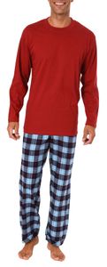 Herren Schlafanzug Pyjama lang mit Flanell Hose - auch in Übergrössen - 281 101 90 650