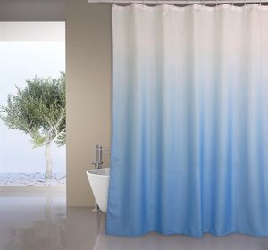 MSV Premium Anti-Schimmel Textil Duschvorhang - Anti-Bakteriell, waschbar, 100% wasserdicht, mit 12 Duschvorhangringen - Polyester, „Sugar“ Blau 180x200cm
