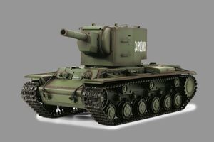 TPFLiving RC-Panzer Russischer KV-2 Panzer 7-0 RC Panzer ferngesteuert - Panzer mit Schussfunktion - Panzerfahrzeug mit Kettenantrieb - Rauch und Sound - Maßstab: 1:16