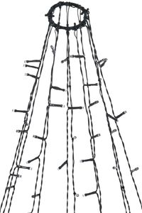 FHS Lichterkette Weihnachtsbaum außen 2,5m 300 LED warmweiß 6/18h Timer