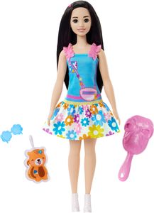 Barbie Moje první Barbie panenka - černovláska s liškou HLL22 TV