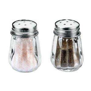 2er Set Mini Salz- und Pfefferstreuer Salzstreuer Streuer Glas