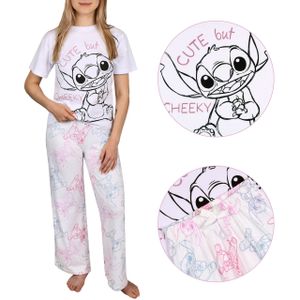 Disney Stitch Damen Kurzarm-Pyjama aus Baumwolle XS