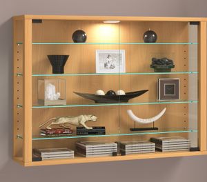 VitrosaL Vitrinenschrank wandhängend 2 Türen buche.