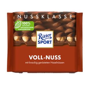 Ritter Sport Nuss Klasse Voll Nuss mit ganzen Haselnüssen 100g