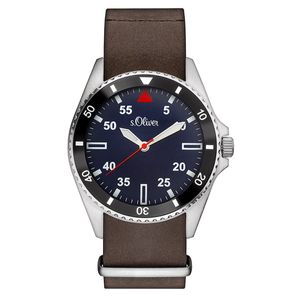 s.Oliver Herren Uhr Armbanduhr Leder SO-3129-LQ