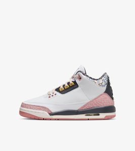 Nike Girls Air Jordan 3 Retro (GS) Sneaker, Größe:5Y