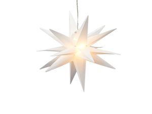LED Stern 3D Timer Leuchtstern hängend innen außen Weihnachtsstern Deko 35 cm