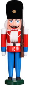 Nussknacker Holz Figur Däne aus Seiffen / Erzgebirge 39 cm, Farbe:rot