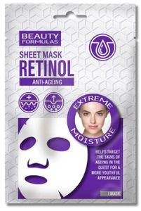 Beauty Formulas, Gesichtsmaske mit Retinol - Anti-Aging Tuchmaske