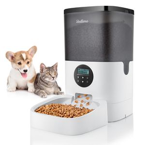 Balimo Automatischer Futterautomat Futternapf von Tieren 4L mit LED-Bildschirm  Katzenäpfe oder Hundenäpfe 4 Mahlzeiten