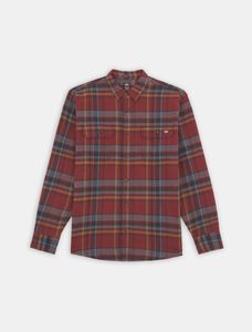 Dickies Flex Flannel L/S Shirt, Rot Kariert, L