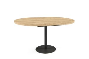 GRAINGOLD Loft runder Tisch 100 cm Kortez - Holz und Metall, Loft, Ausklapbar Tisch - Lofttisch, Wohnzimmer - Craft Eiche