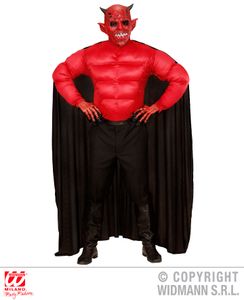 Herren Teufel Kostüm - Muskelshirt mit Umhang Halloween XL - 54/56