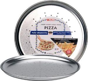 Ibili-Classic děrovaný plech na pizzu, nerezová ocel, 28 cm, stříbrná