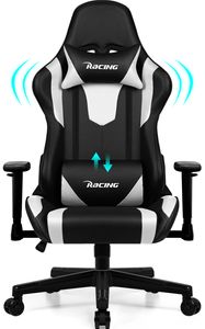 Aiibot Gaming Stuhl Bürostuhl Ergonomisch Schreibtischstuhl Bürostuhl 150 kg belastbarkeit，Drehstuhl mit Verstellbarer Kopfstütze und Lordosenstütze