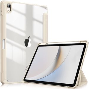 Fintie Hybrid Hülle für iPad Air 5. Generation 2022 / iPad Air 4. Generation 2020 10.9 Zoll mit Stifthalter - Stoßfeste Schutzhülle mit transparenter Hartschale auf der Rückseite, Champagner Gold
