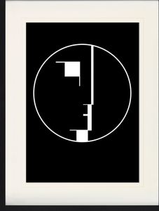 Oskar Schlemmer Gerahmtes Bild Mit Edlem Passepartout | Wand-Bilder | Im Bilderrahmen - Staatliches Bauhaus, Logo, 1922 (80 x 60 cm)
